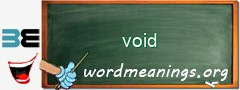 WordMeaning blackboard for void